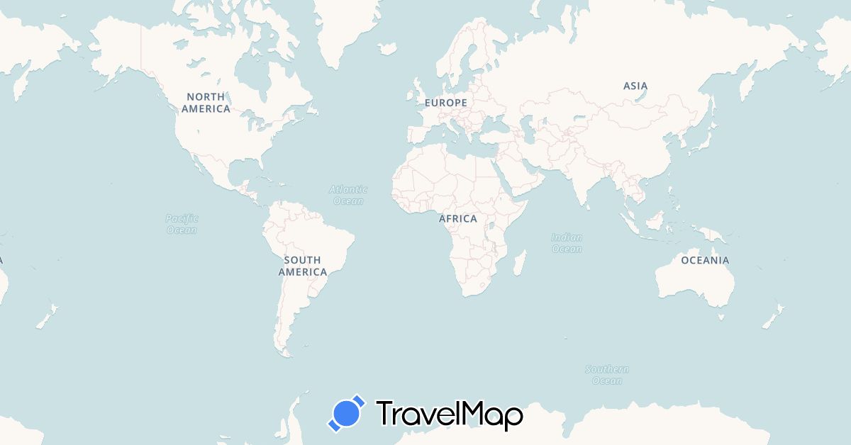 TravelMap itinerary: driving, bus, plane, cycling, train, hiking, hitchhiking, motorbike, electric vehicle, iris, anna, nina in Brazil, Canada, Spain, France, United Kingdom, Greece, Mauritius, Netherlands, Réunion, Tunisia, United States (Africa, Europe, North America, South America)